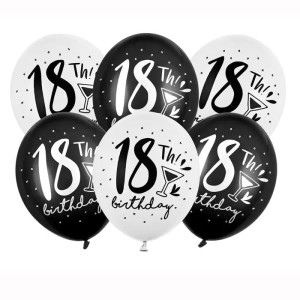 BALONY 30CM 18TH! BIRTHDAY  MIX6SZT