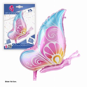 BALON 73CM MOTYL RÓŻOWY