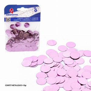 KONFETTI KÓŁKA BŁYSZCZĄCE RÓŻOWE 15MM (15G)