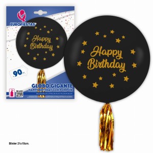 BALON GIGANT HAPPY BIRTHDAY Z OGONEM 90CM