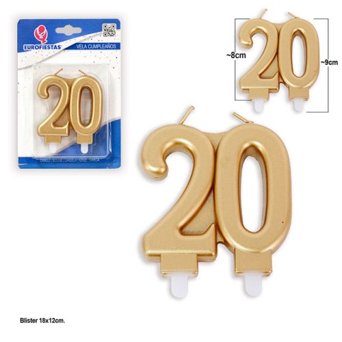 ŚWIECZKA ZŁOTA 20 URODZINY