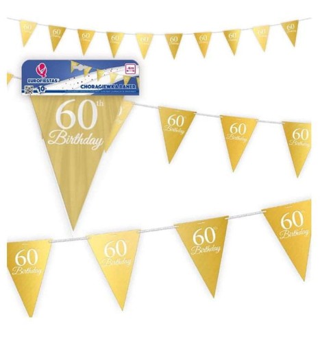 girlanda złota 60th birthday