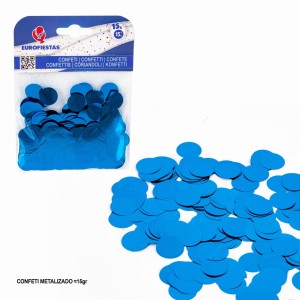 KONFETTI KÓŁKA BŁYSZCZĄCE NIEBIESKIE 15MM (15G)