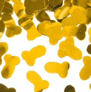 KONFETTI ZŁOTE PENIS 15G NA WIECZÓR PANIEŃSKI