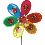 WIATRAK OGRODOWY 64CM w BIEDRONKI KOLOROWY