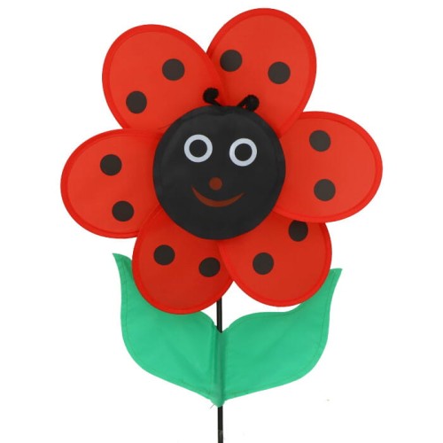 wiatrak ogrodowy biedronka kwiatek