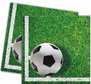 SERWETKI  FOOTBALL PARTY PIŁKA NOŻNA 33x33CM, 20SZT