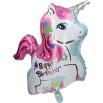 BALON 22" JEDNOROŻEC HAPPY BIRTHDAY