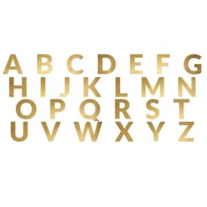 BANER ALFABET UŁÓŻ NAPIS ZŁOTE LITERY 63SZT