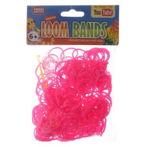 GUMKI DO ROBIENIA BRANSOLETEK LOOM BANDS RÓŻOWE 200SZT