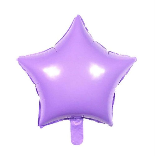 balon gwiazda fioletowa  pastelowa