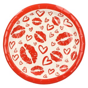 TALERZYKI PAPIEROWE USTA 18CM 6SZT