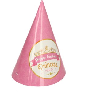 CZAPECZKI URODZINOWE HAPPY BIRTHDAY PRINCESS 6SZT