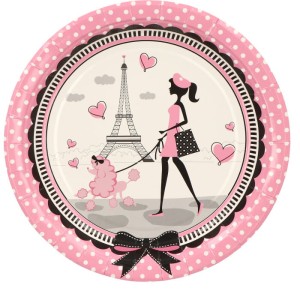 TALERZYKI PAPIEROWE EIFFEL ( 18CM) 6SZT