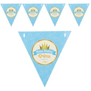 BANNER GIRLANDA HAPPY BIRTHDAY PRINCE NIEBIESKI