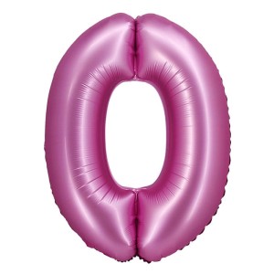 BALON 76CM CYFRA SATYNOWA RÓŻOWA 0