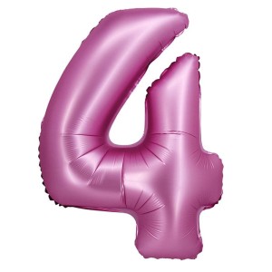 BALON 76CM CYFRA SATYNOWA RÓŻOWA 4