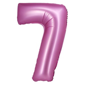 BALON 76CM CYFRA SATYNOWA RÓŻOWA 7