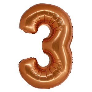 BALON 76CM CYFRA MIEDZIANA 3