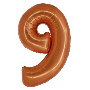 BALON 76CM CYFRA MIEDZIANA 9