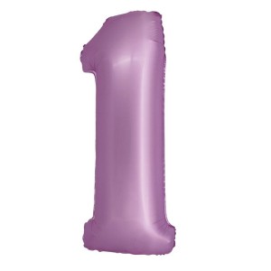 BALON 76CM CYFRA MATOWA LAWENDOWA 1