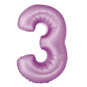 BALON 76CM CYFRA MATOWA LAWENDOWA 3