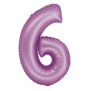 BALON 76CM CYFRA MATOWA LAWENDOWA 6