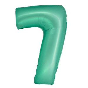 BALON 76CM CYFRA MATOWA MIĘTOWA 7