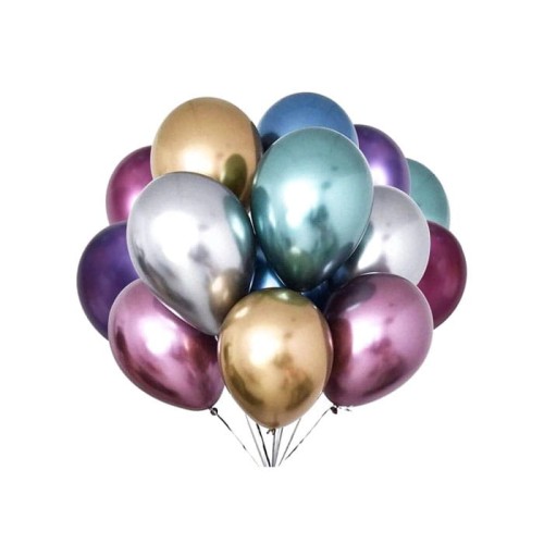 BALONY LATEKSOWE MIX100SZT CHROMOWANE