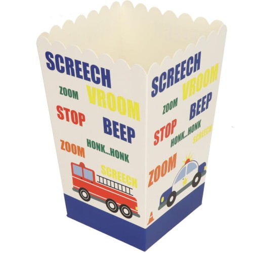 PUDEŁKA NA POPCORN AUTKA POJAZDY