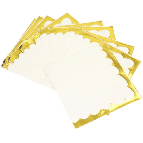 SERWETKI PAPIEROWE BIAŁE ZŁOTY BRZEG