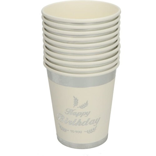 KUBECZKI PAPIEROWE SREBRNE