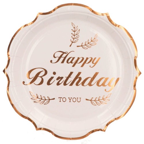 talerzyki jednorazowe gold rose