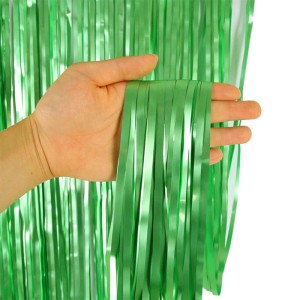 KURTYNA ZIELONA DESZCZ MAT 100X200CM ŚCIANKA, TŁO