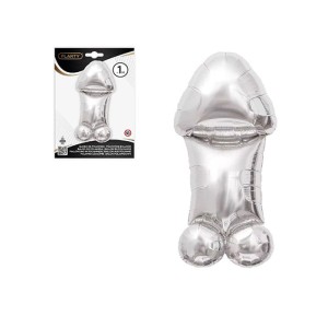 BALON PENIS WIECZÓR PANIEŃSKI SREBRNY 100CM