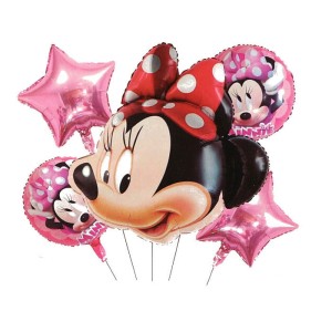 BALONY ZESTAW BALONÓW MYSZKA MINNIE 5SZT