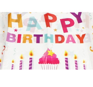 OBRUS PLASTIKOWY HAPPY BIRTHDAY 137X183CM