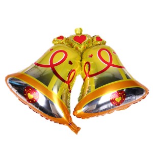 BALON DZWONECZKI ZŁOTE BOŻE NARODZENIE