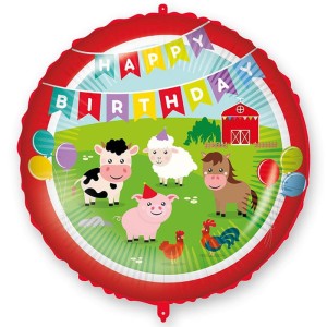 BALON 18" HAPPY BIRTHDAY FARMYARD