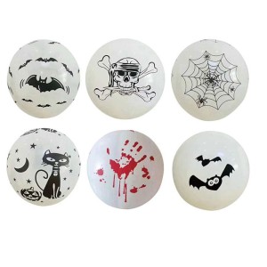 BALONY LATEKSOWE NA HALLOWEEN BIAŁE 6SZT