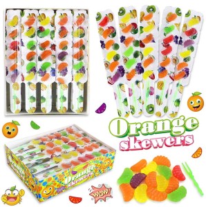 ŻELKI OWOCE CANDY ORANGE SKEWERS (11G) 30SZT