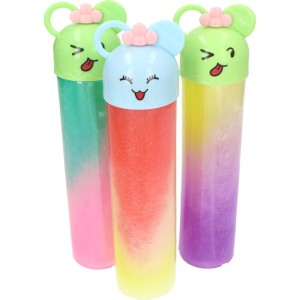 XXL GLUTEK SLIME TĘCZOWY  Z BROKATEM MIX 6SZT