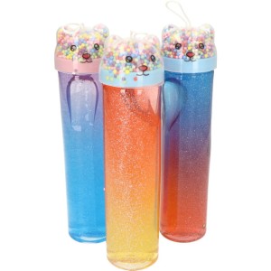 XXL GLUTEK SLIME TĘCZOWY MIŚ Z KULKAMI MIX 6SZT