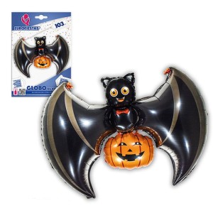 BALON 2W1 NIETOPERZ DYNIA NA HALLOWEEN 103CM
