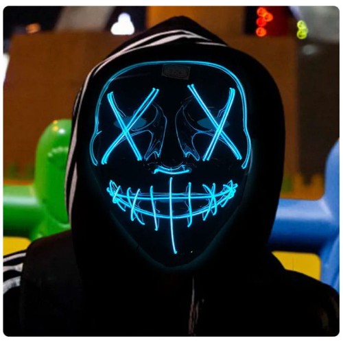 MASKA NA HALLOWEEN NIEBIESKA