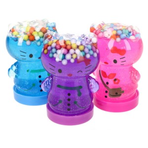 GLUTEK SLIME MINI KOTEK KICIA Z BROKATEM MIX 24SZT
