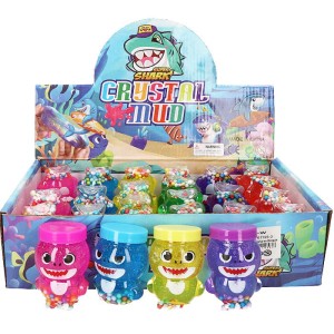 MINI GLUTEK SLIME Z BROKATEM BABY SHARK MIX 24SZT