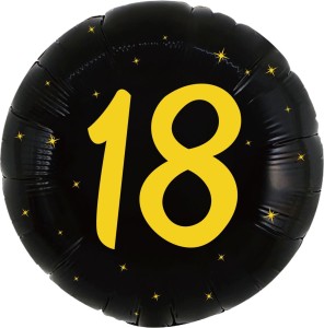 BALON 18" NA OSIEMNASTKĘ 18 URODZINY PAKOWANY