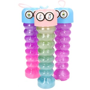 XXL GLUTEK SLIME TĘCZOWY  Z BROKATEM MINIONEK 6SZT