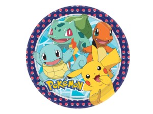TALERZYKI PAPIEROWE POKEMON 8SZT 22CM